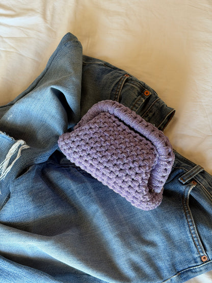CLOUD bag mini// lilla lurex con manico