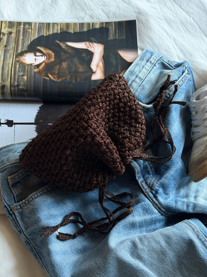BUBBLE bag mini// marrone lurex