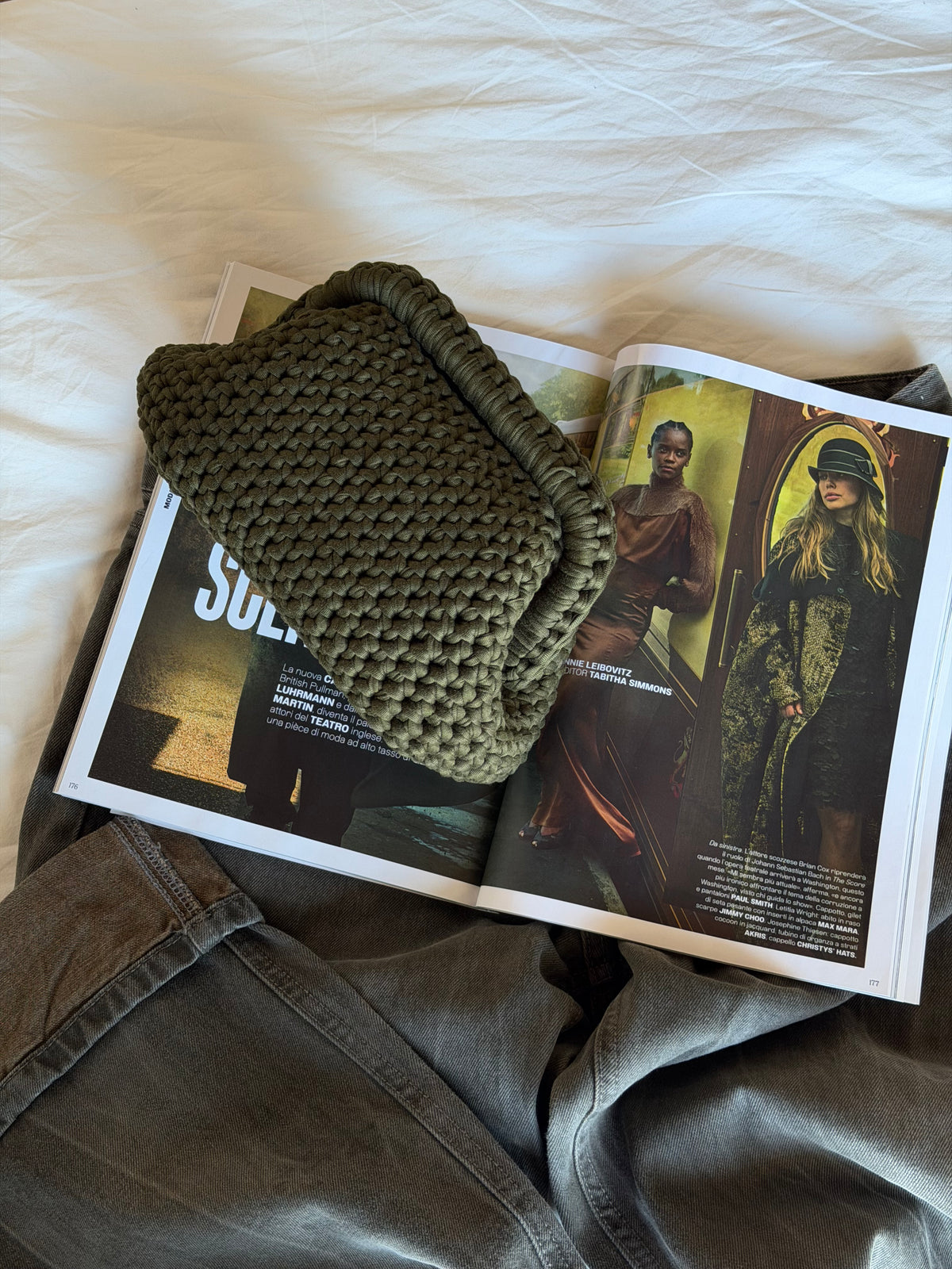 CLOUD bag standard// verde militare con manico