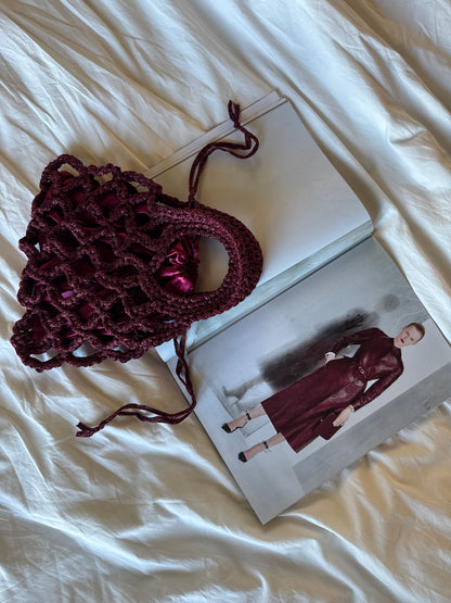LOOM bag standard// Bordeaux lurex