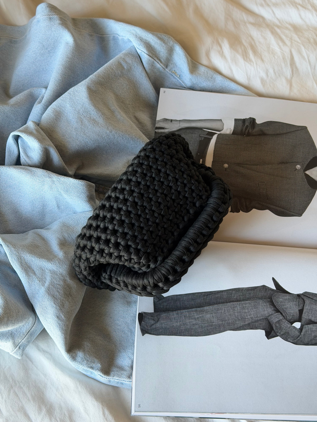 CLOUD bag mini// nera con manico