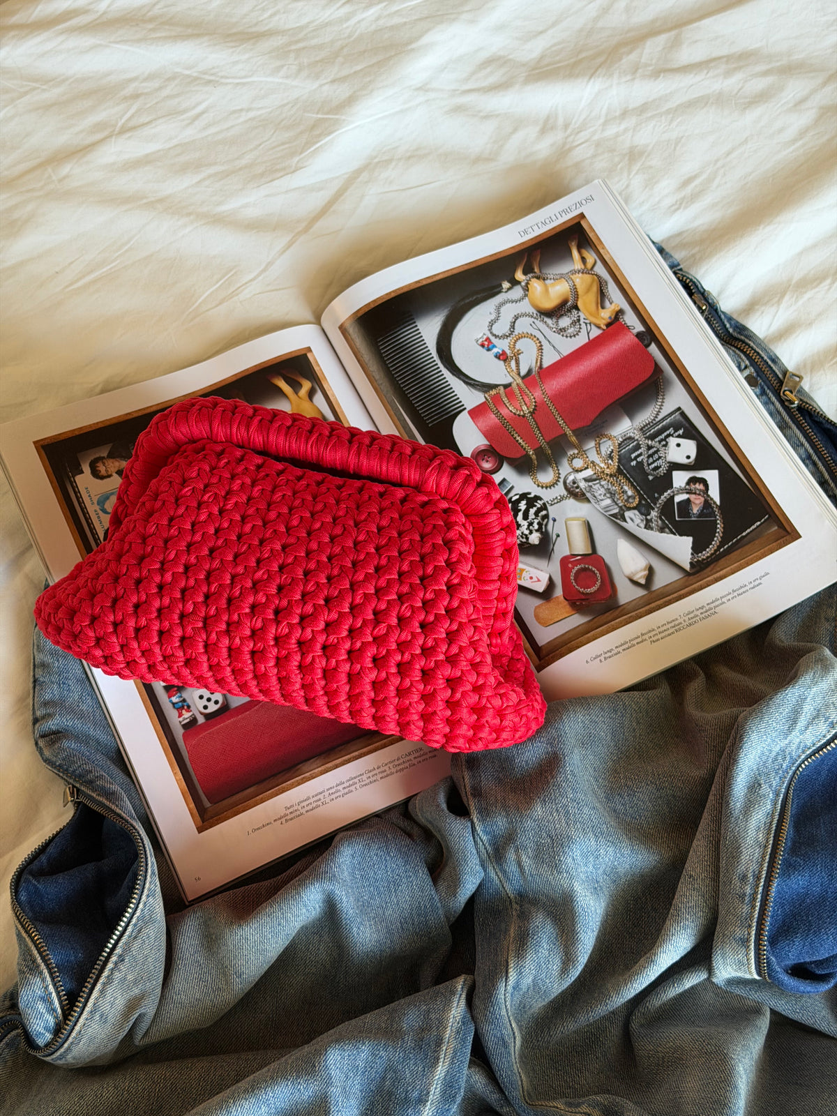 CLOUD bag standard// rossa con manico