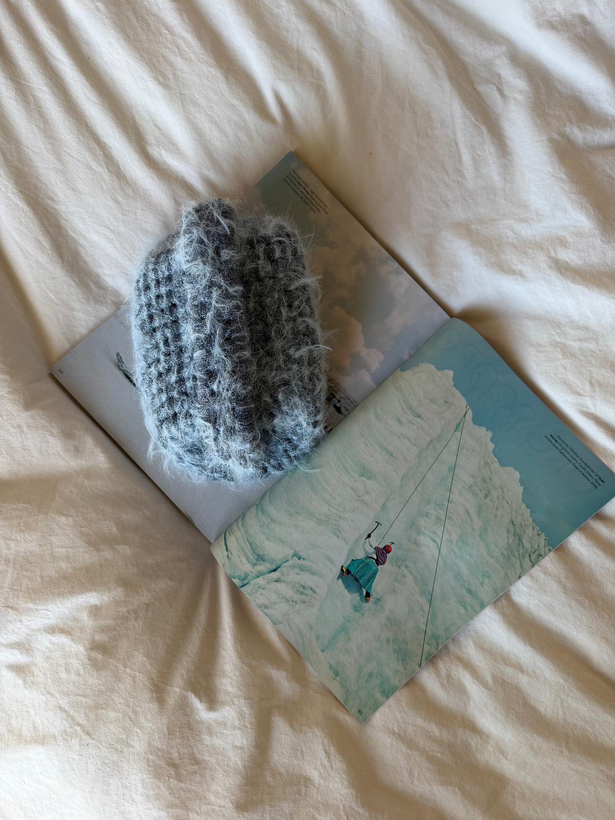 FLUFFY CLOUD bag standard// azzurra lurex con manico