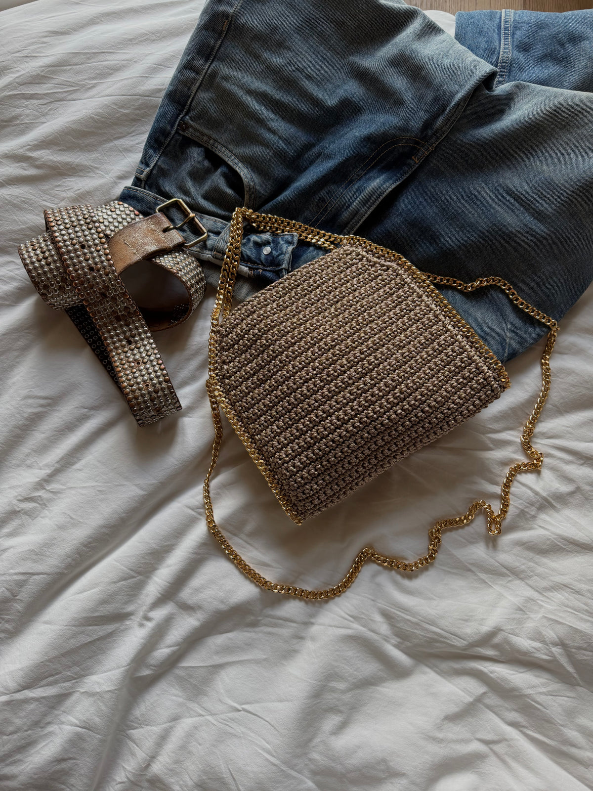 STAR bag standard// nocciola lurex