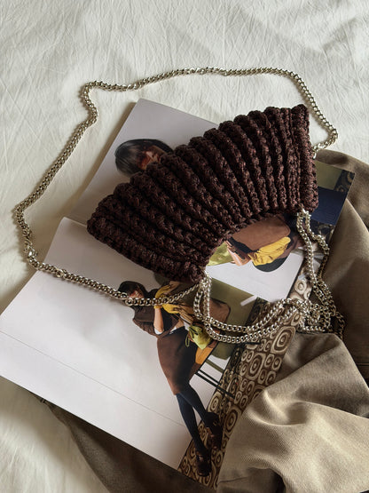 BONBON bag mini// marrone lurex