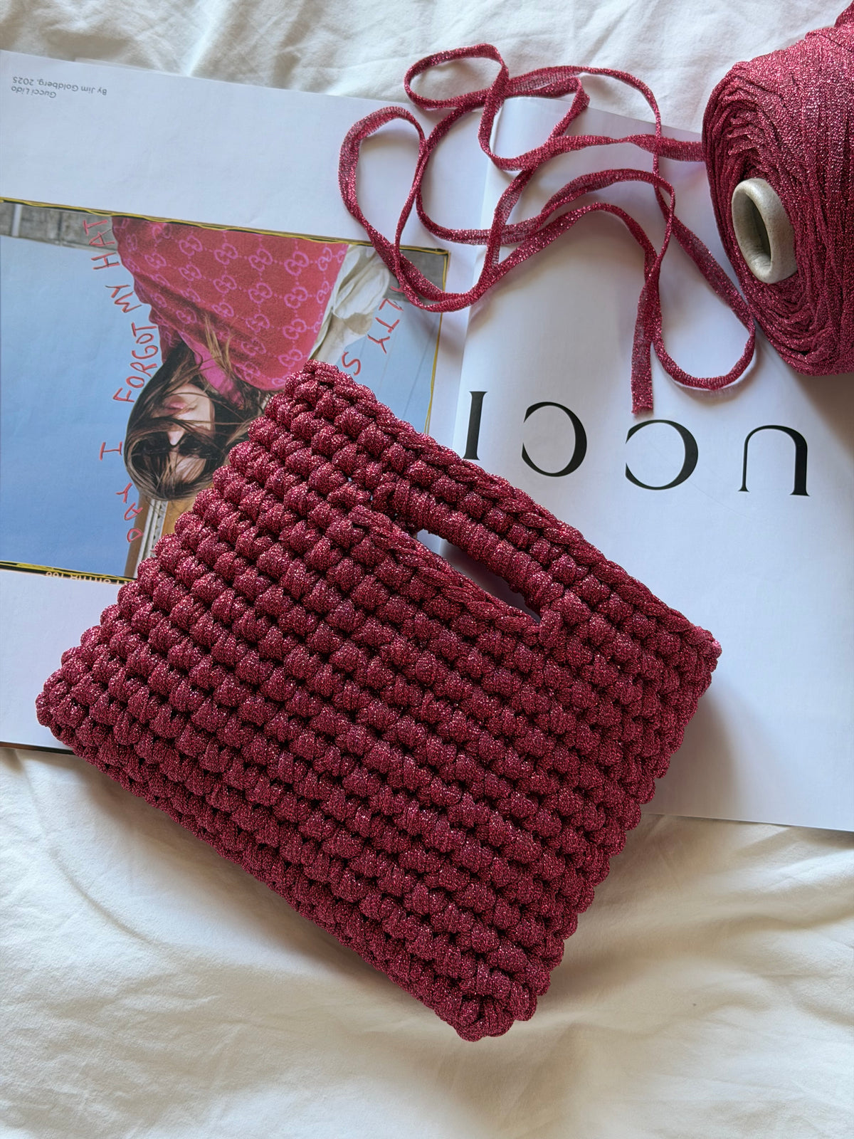 MINOU bag standard// fucsia lurex
