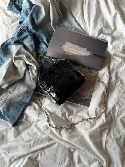 STAR bag mini// nera con paillettes