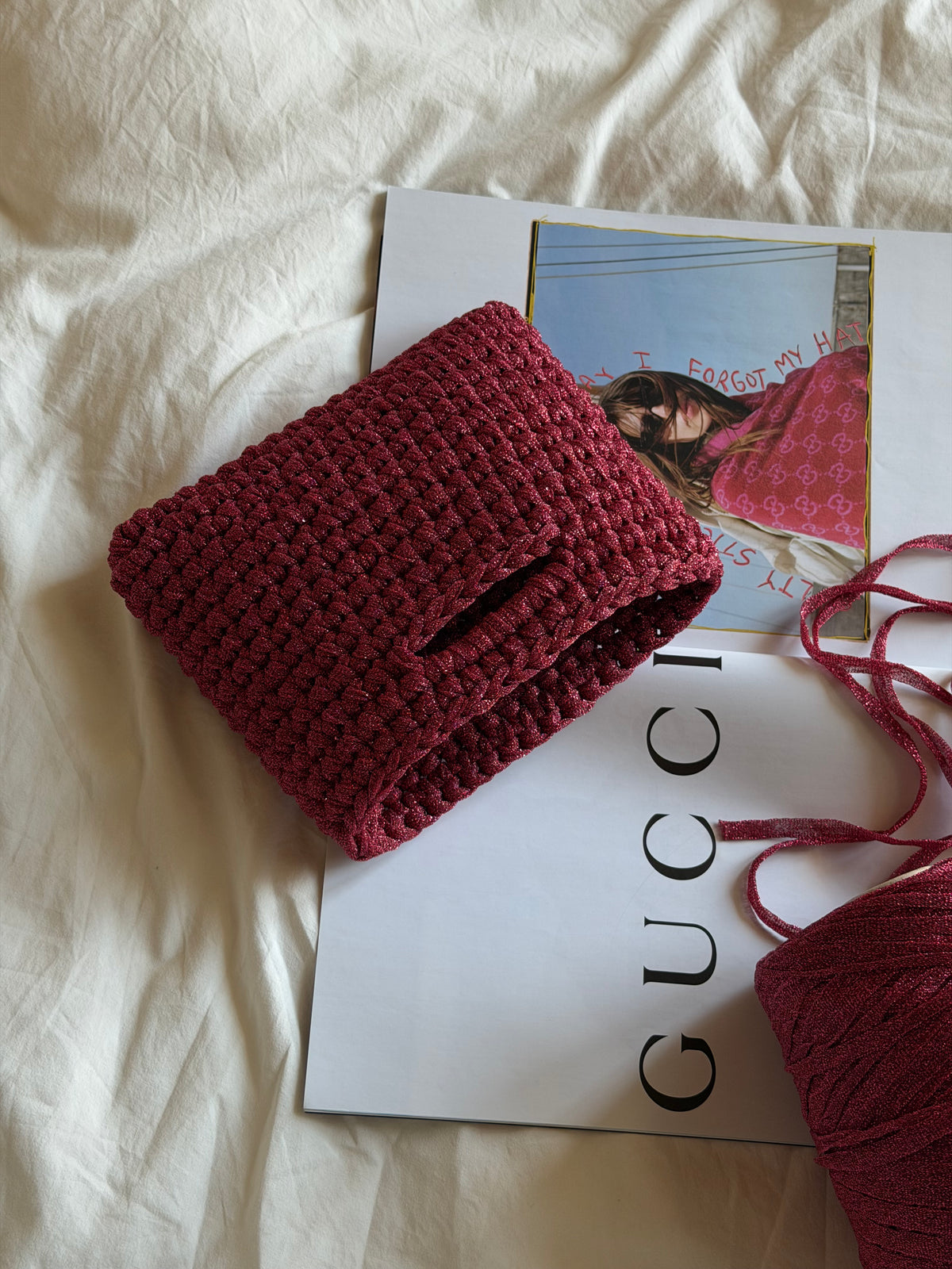 MINOU bag standard// fucsia lurex