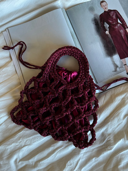 LOOM bag standard// Bordeaux lurex