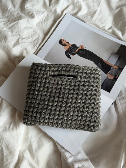 MINOU bag standard// grigia chiara lurex