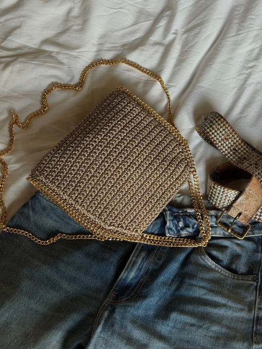 STAR bag standard// nocciola lurex