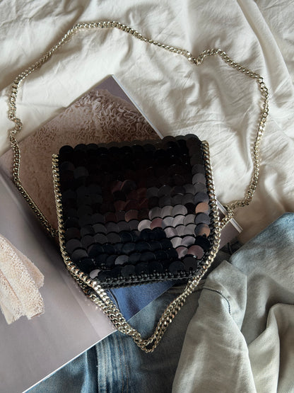 STAR bag mini// nera con paillettes
