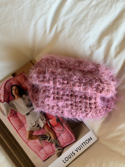 FLUFFY CLOUD bag standard// rosa lurex con manico