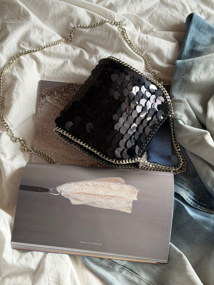 STAR bag mini// nera con paillettes