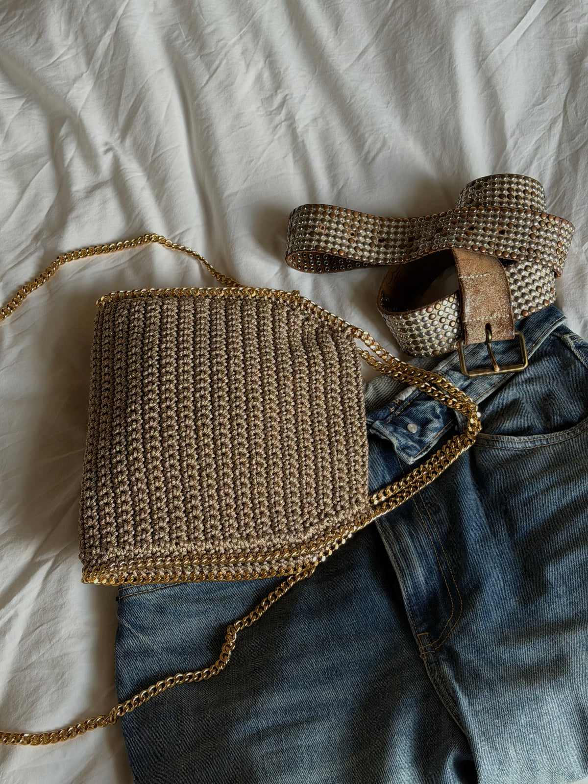 STAR bag standard// nocciola lurex