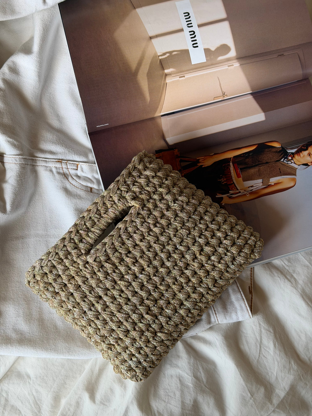 MINOU bag standard// sabbia lurex