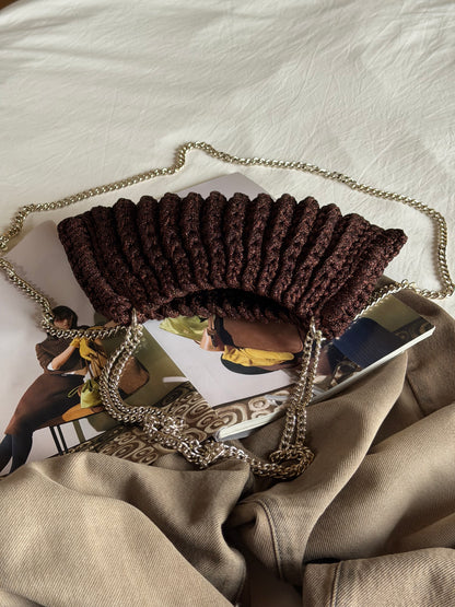 BONBON bag mini// marrone lurex