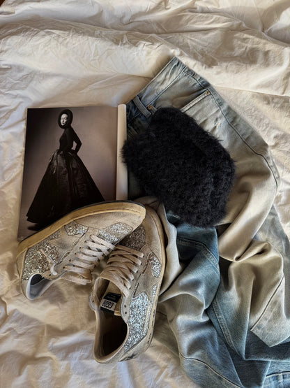 FLUFFY CLOUD bag standard// nera lurex con manico