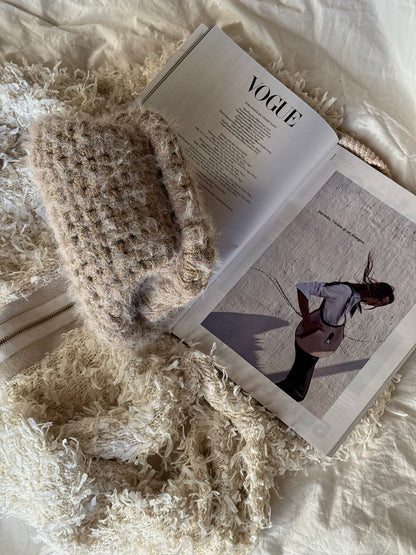 FLUFFY CLOUD bag standard// oro-argento lurex con manico