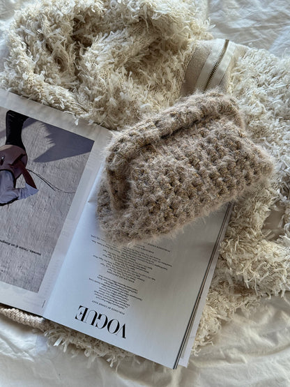 FLUFFY CLOUD bag standard// oro-argento lurex con manico