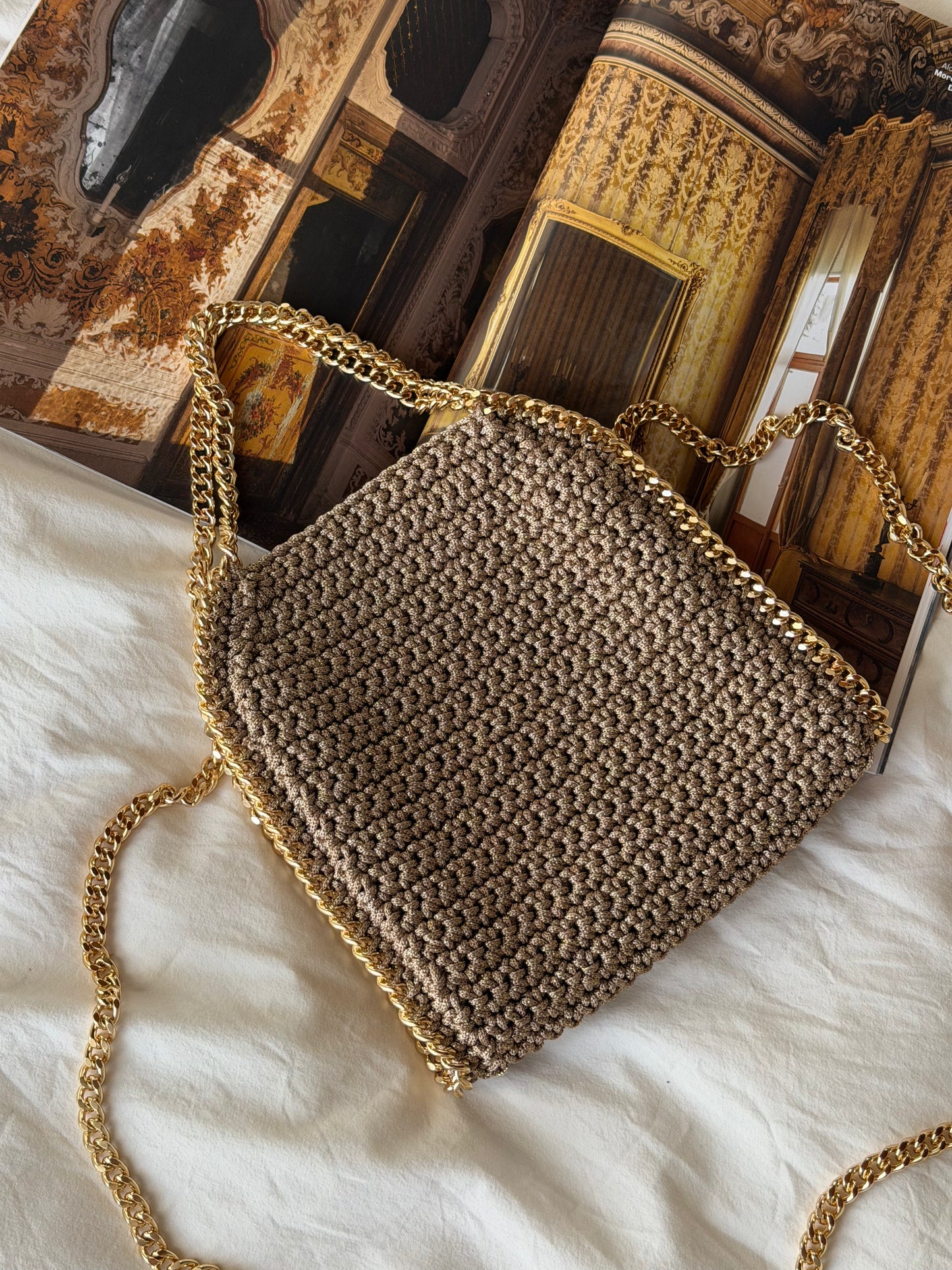 STAR bag mini// nocciola lurex