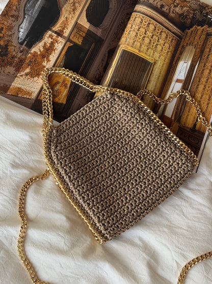 STAR bag mini// nocciola lurex