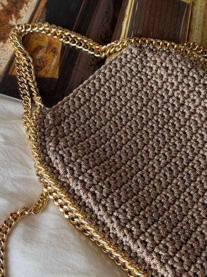 STAR bag mini// nocciola lurex