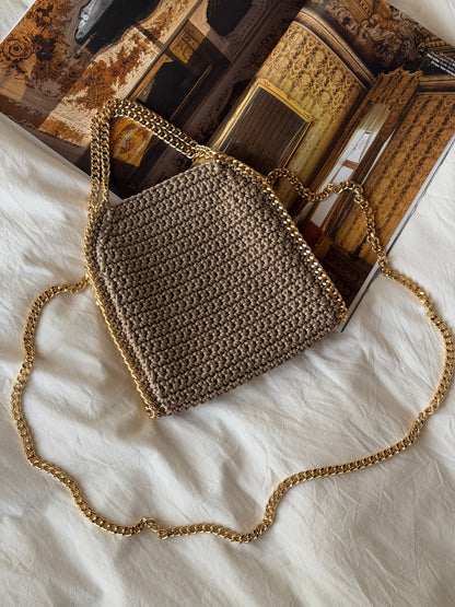 STAR bag mini// nocciola lurex