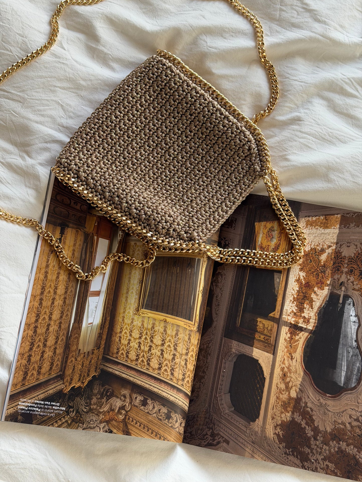 STAR bag mini// nocciola lurex