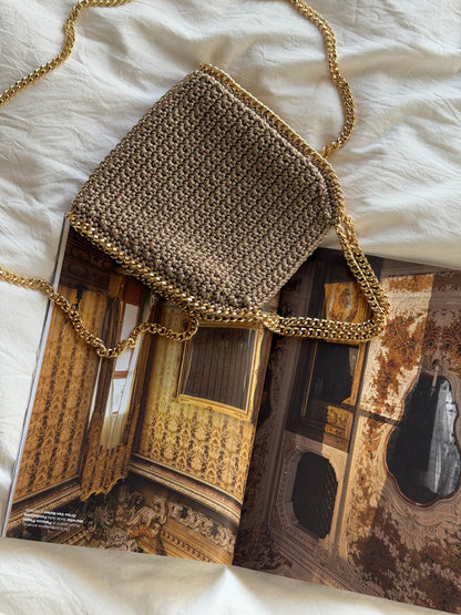 STAR bag mini// nocciola lurex