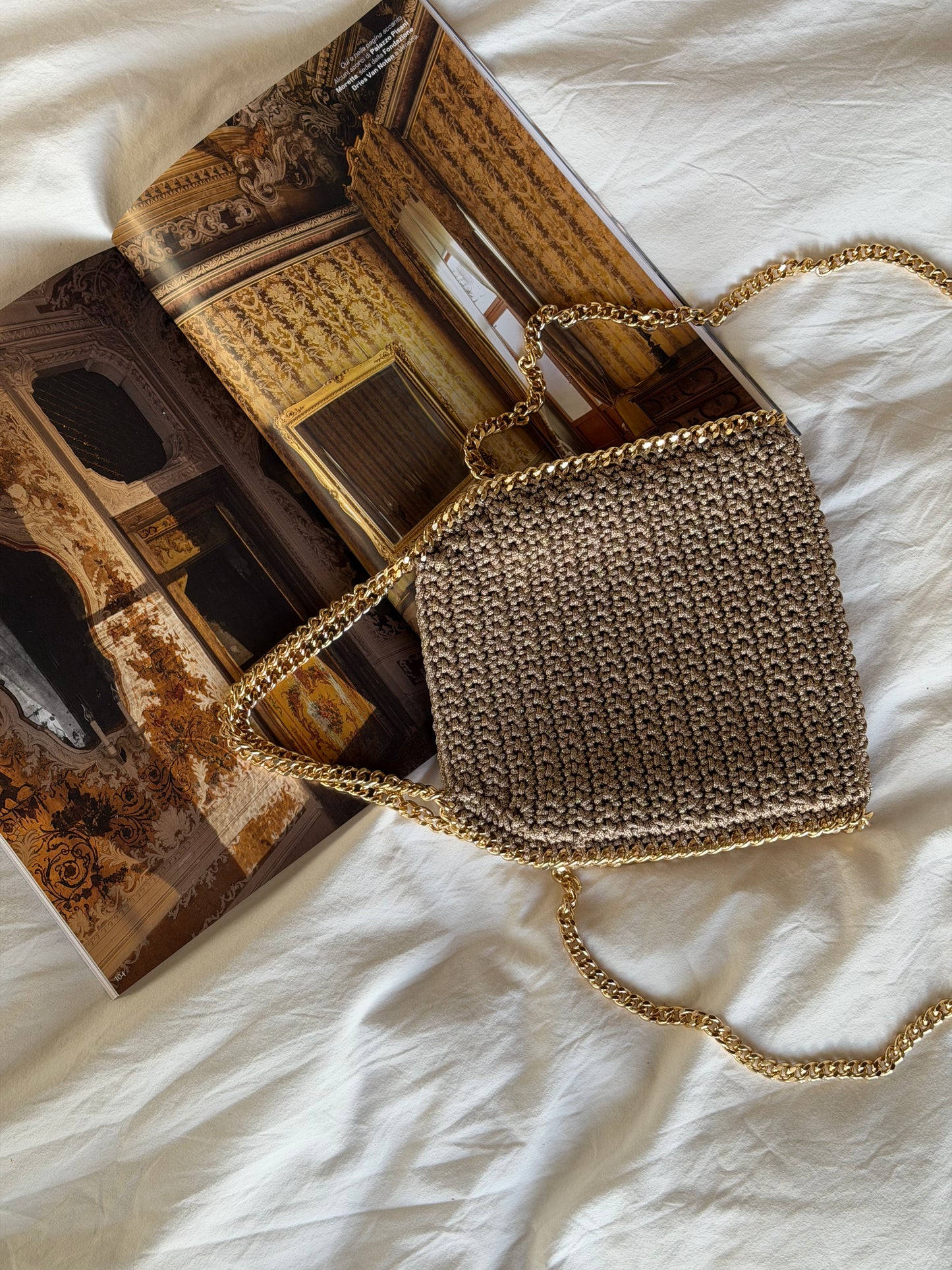 STAR bag mini// nocciola lurex