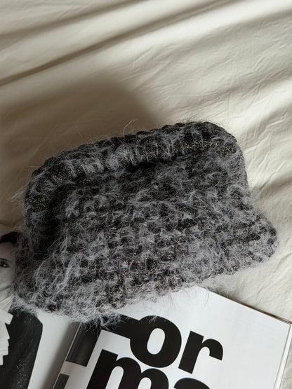 FLUFFY CLOUD bag standard// antracite lurex con manico