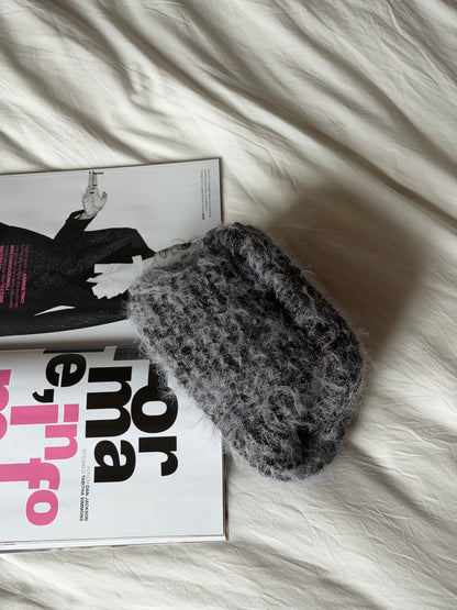 FLUFFY CLOUD bag standard// antracite lurex con manico