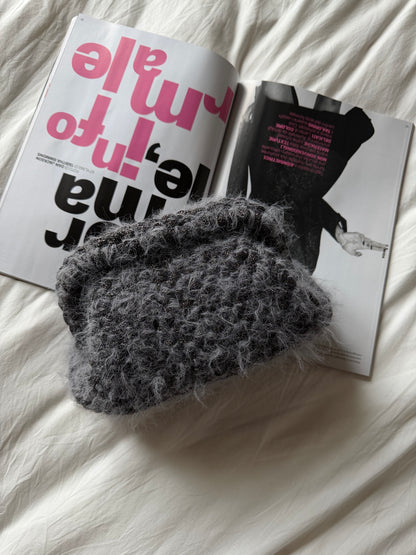 FLUFFY CLOUD bag standard// antracite lurex con manico