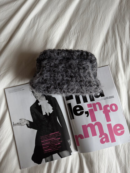 FLUFFY CLOUD bag standard// antracite lurex con manico