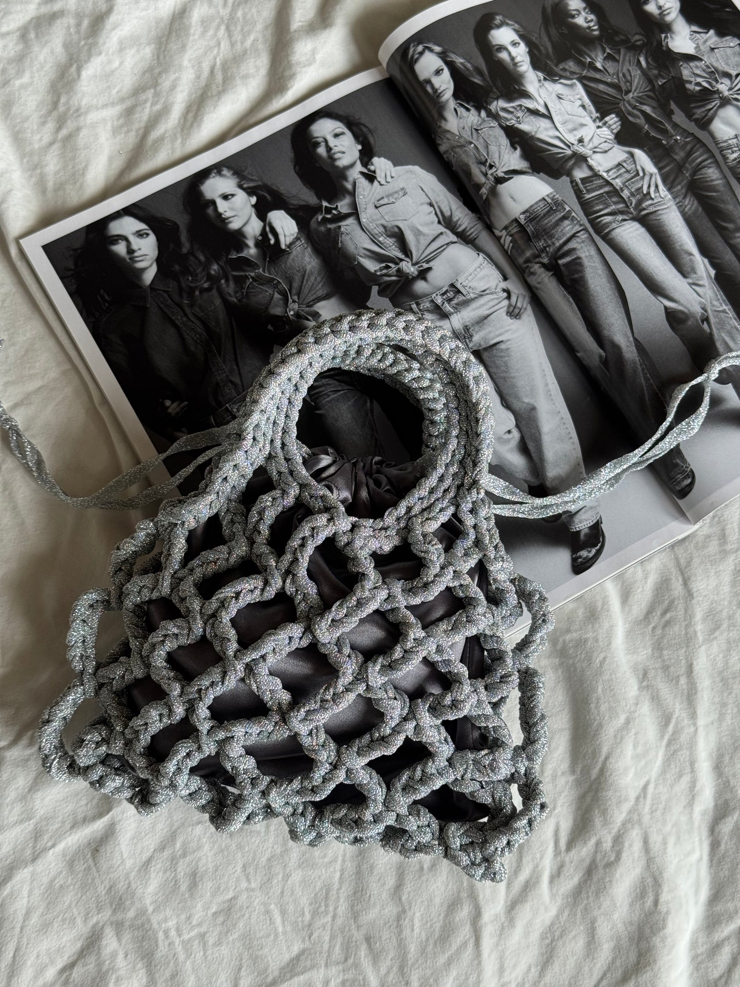 LOOM bag mini// argento lurex