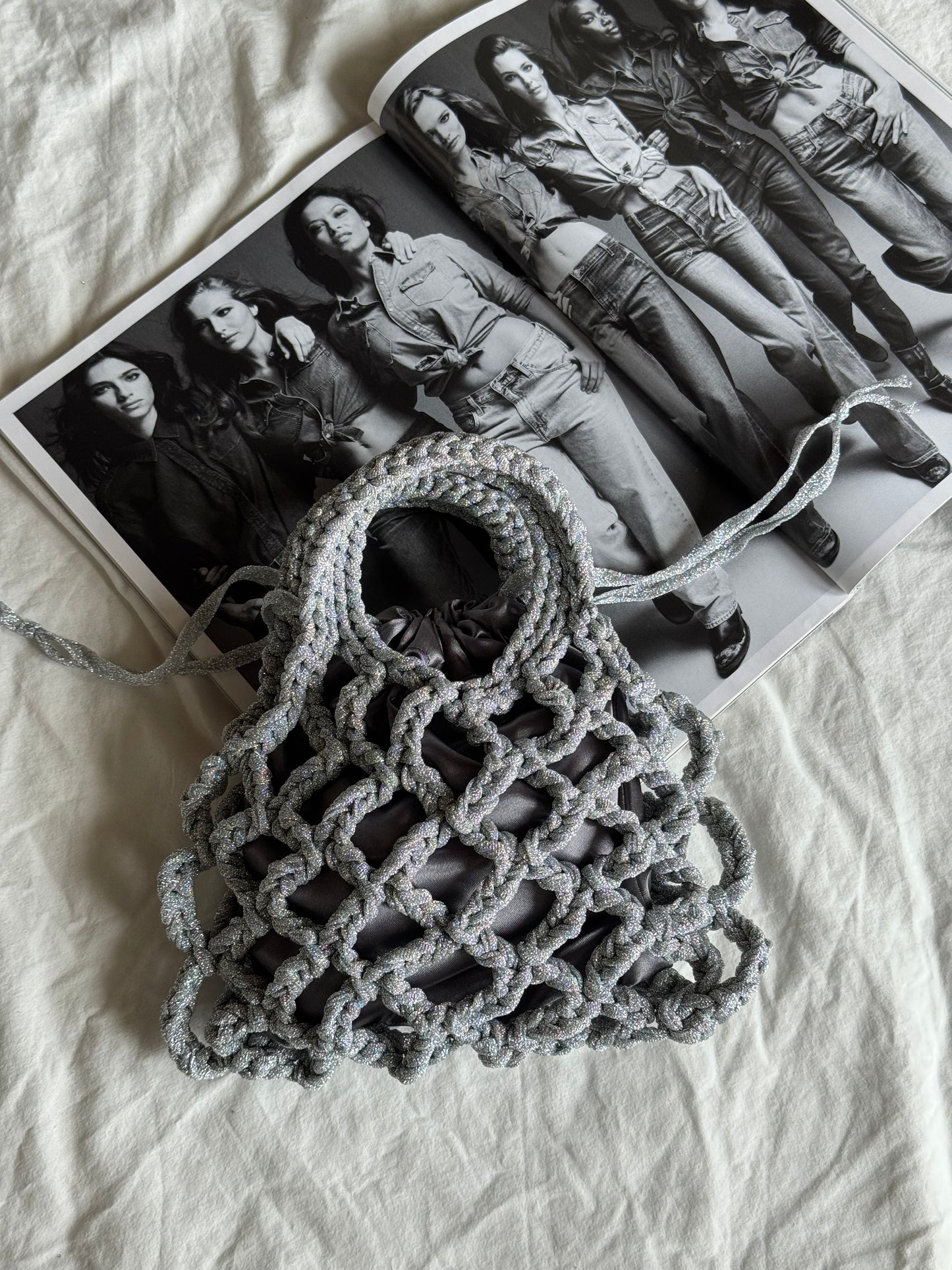 LOOM bag mini// argento lurex