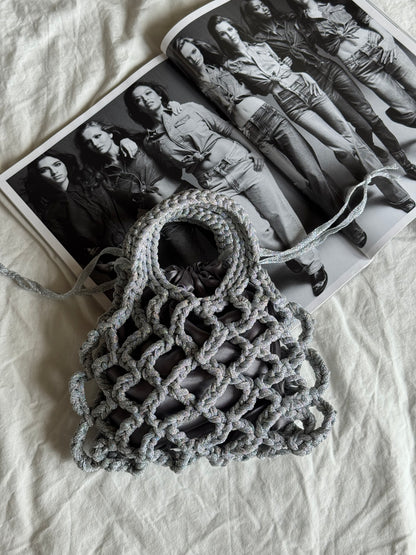 LOOM bag mini// argento lurex