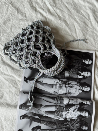 LOOM bag mini// argento lurex