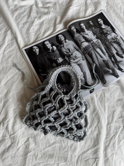 LOOM bag mini// argento lurex