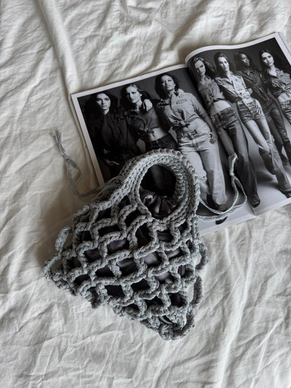 LOOM bag mini// argento lurex