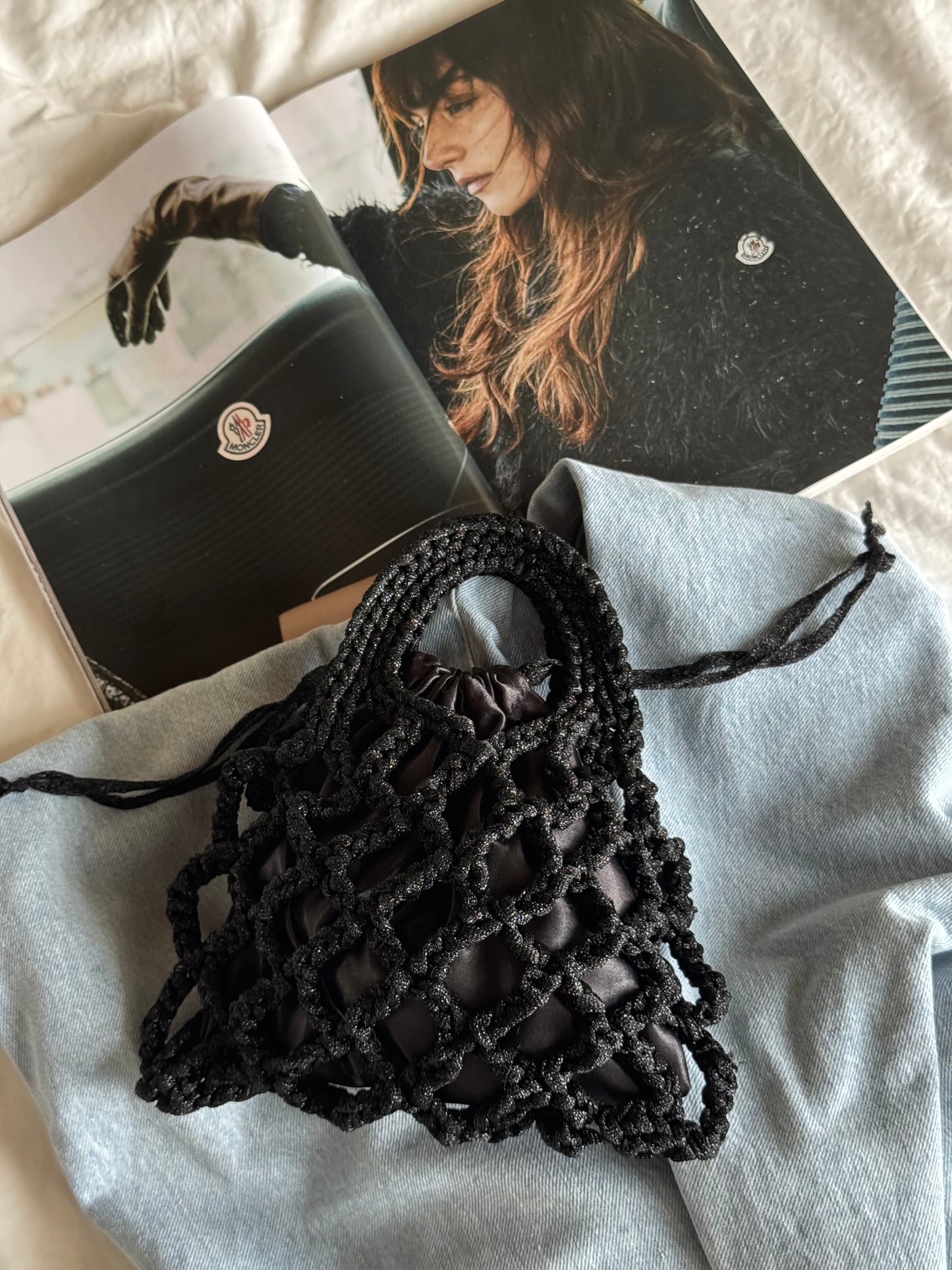 LOOM bag mini// nera lurex
