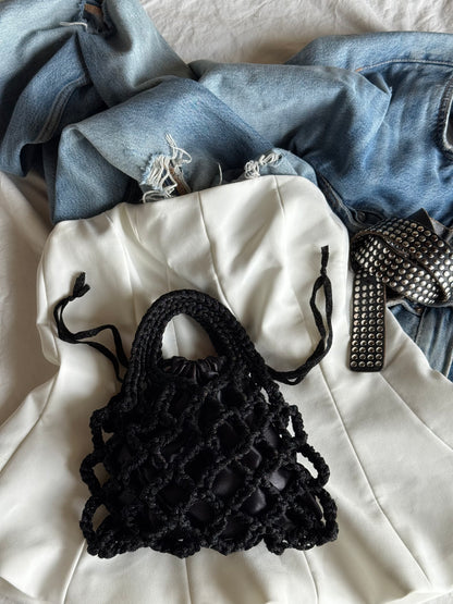 LOOM bag mini// nera lurex
