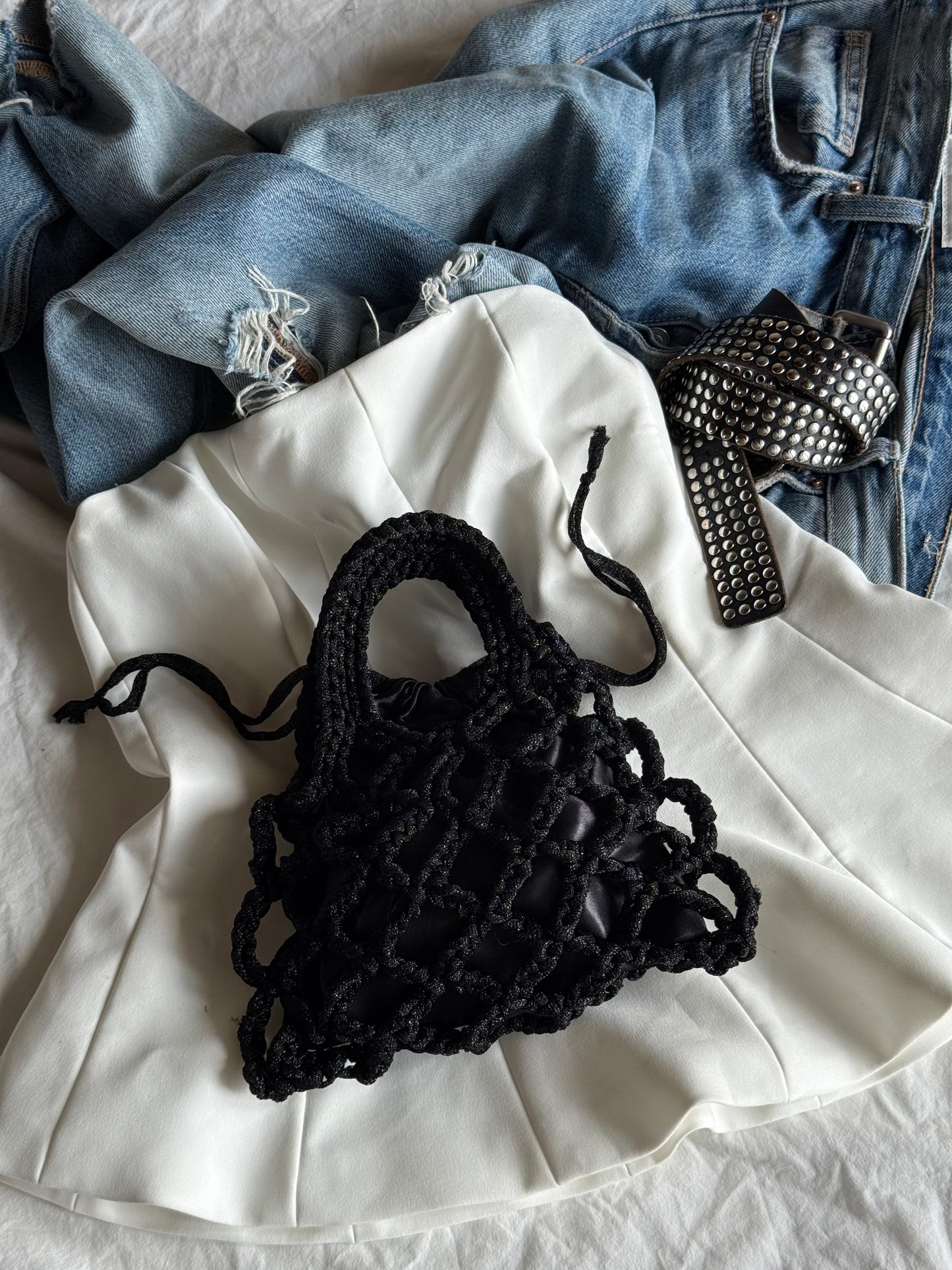 LOOM bag mini// nera lurex