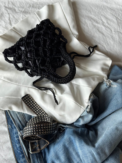 LOOM bag mini// nera lurex