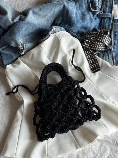 LOOM bag mini// nera lurex