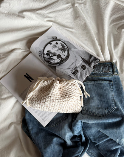BUBBLE bag standard// ecopelle panna