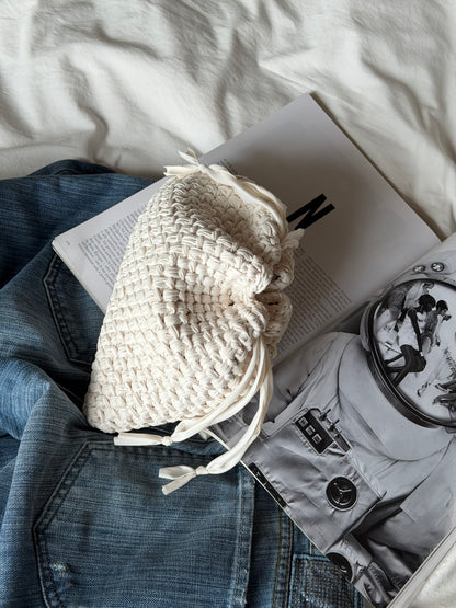 BUBBLE bag standard// ecopelle panna