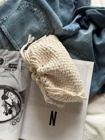 BUBBLE bag standard// ecopelle panna