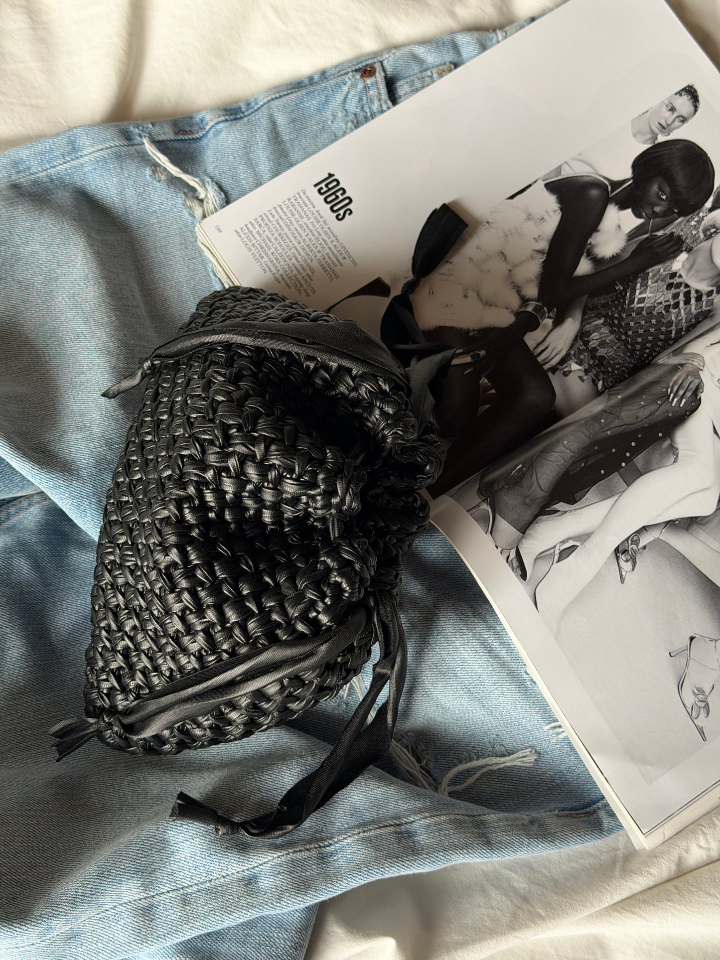 BUBBLE bag standard// ecopelle nera
